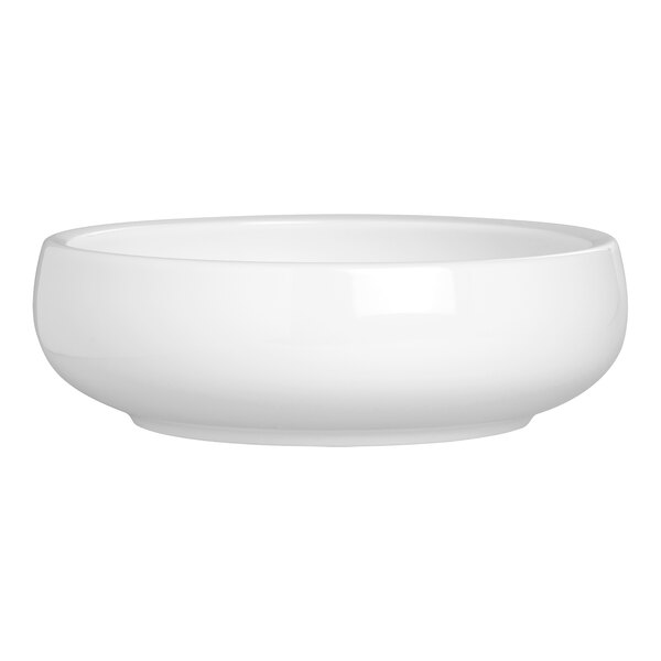 A white bowl with a white background.