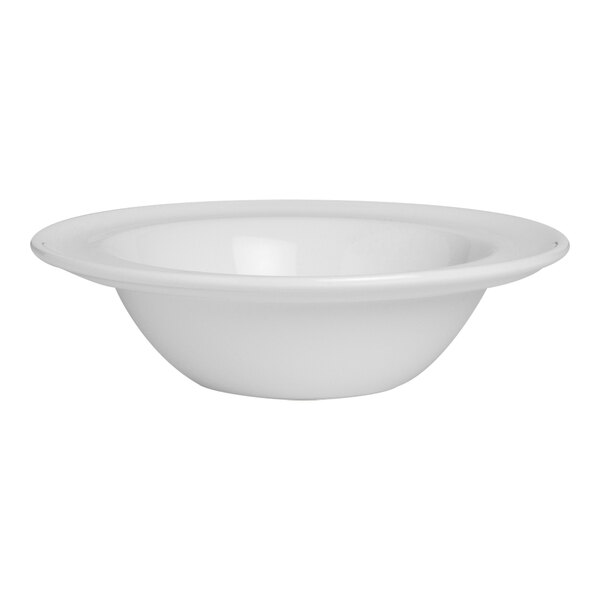 A white bowl with a rim.