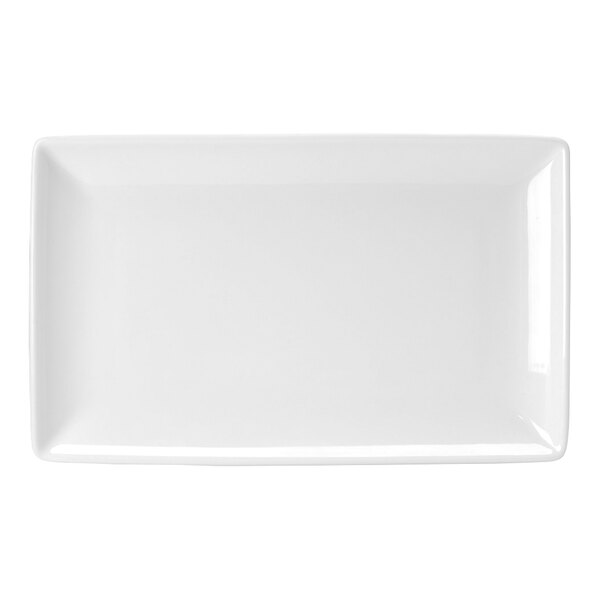 A white rectangular tray with a small rim.