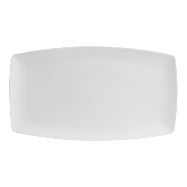 A white rectangular tray with a small rim.