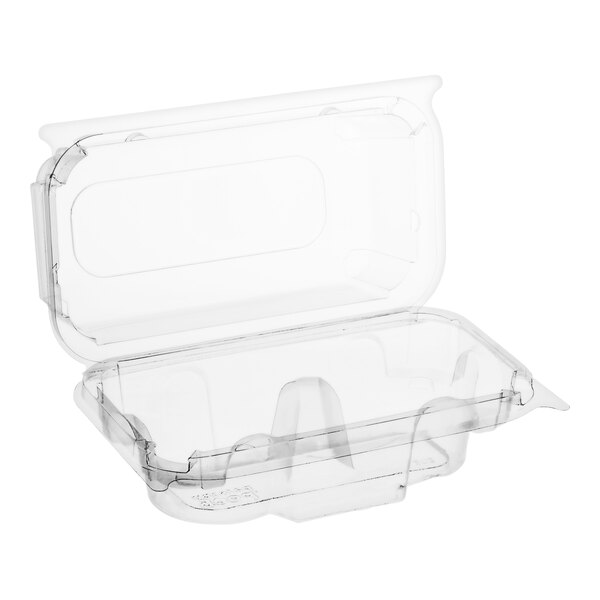 A Good Natured clear plastic cupcake and muffin container with a lid.