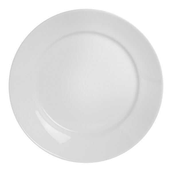 A Steelite Distinction Monaco Vogue bowl with a circular edge on a white background.