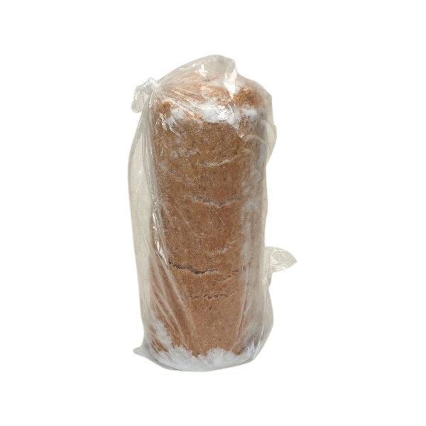 A Grecian Delight Chicken Medium Gyros Cone wrapped in plastic.