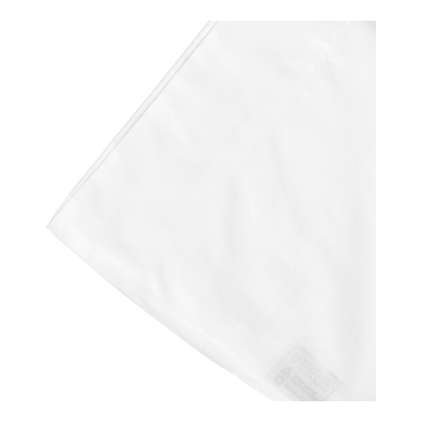 A white pillowcase with a white border.
