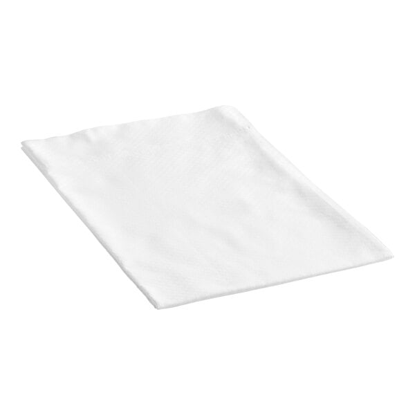 An Oxford Micro Check white cotton and polyester pillowcase folded on a white surface.