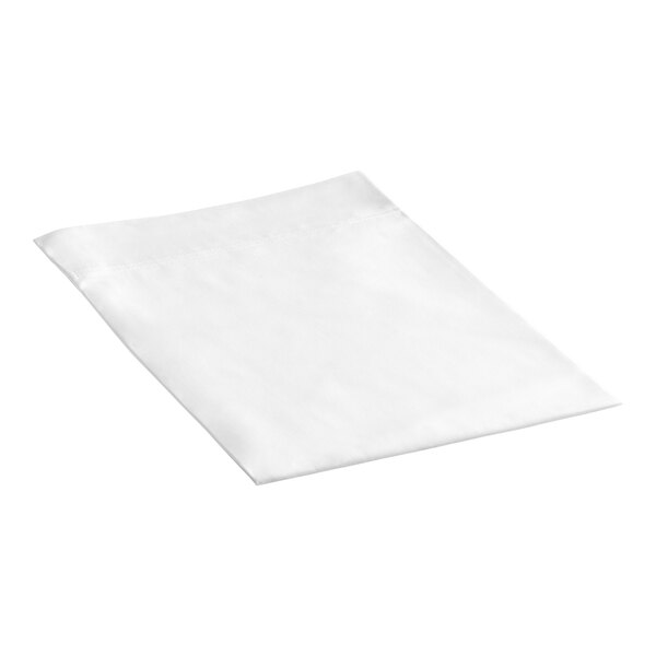 An Oxford Superblend white pillowcase in a white bag.