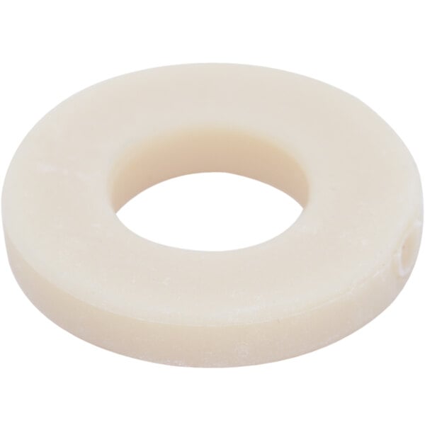 A white round rubber washer seat.
