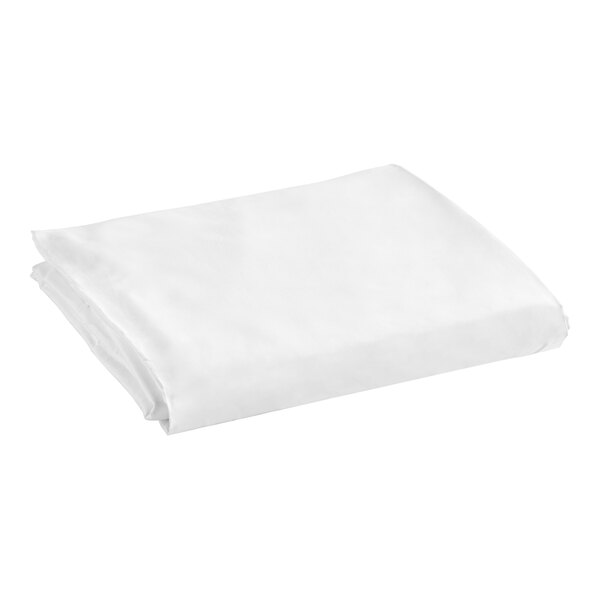 A white folded sheet on a white background.