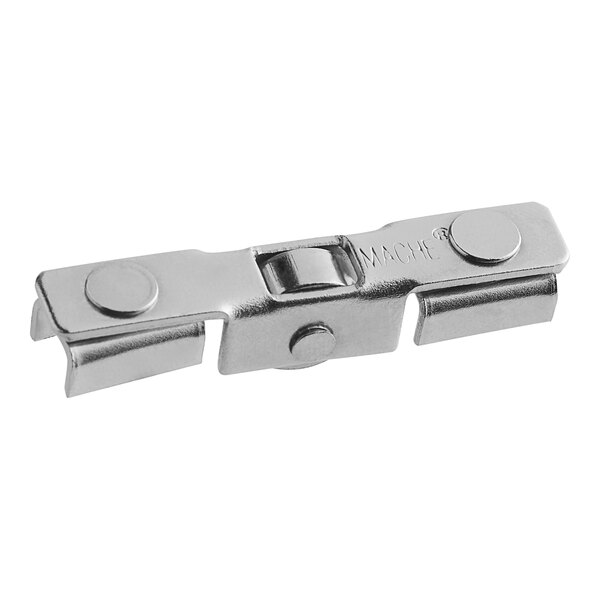 A stainless steel Avantco door roller wheel with two metal clips.
