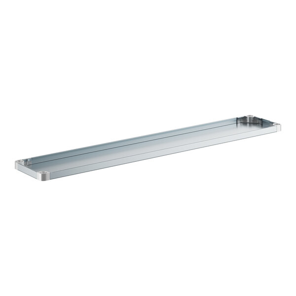 A long rectangular metal shelf.
