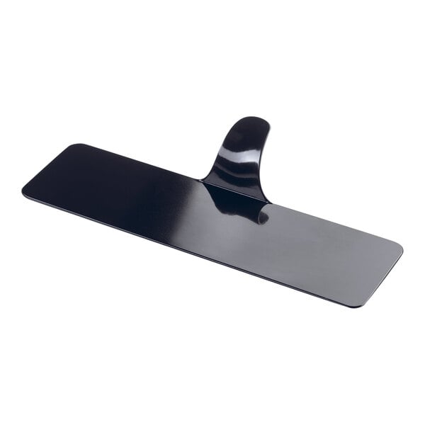 A black rectangular plastic pastry display with a handle.