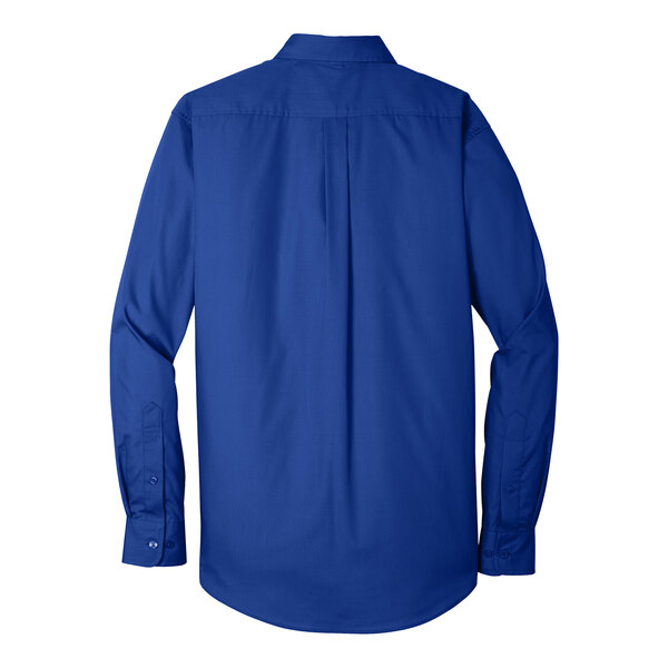 A Port Authority True Royal long sleeve poplin dress shirt.