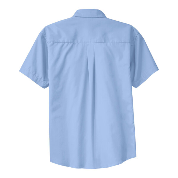 A light blue Port Authority short sleeve dress shirt.