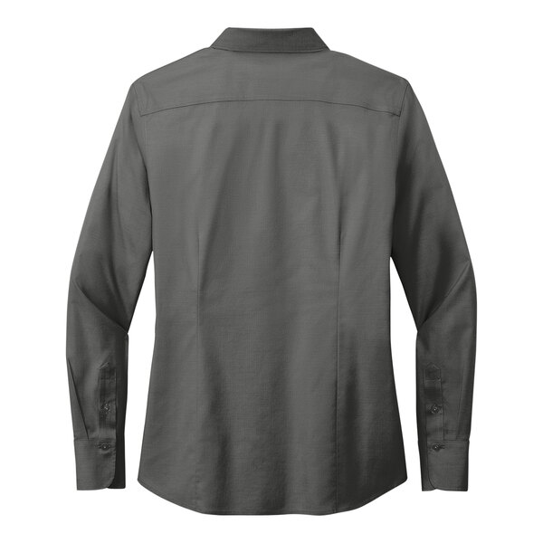 A Brooks Brothers women's long sleeve dress shirt in deep black.