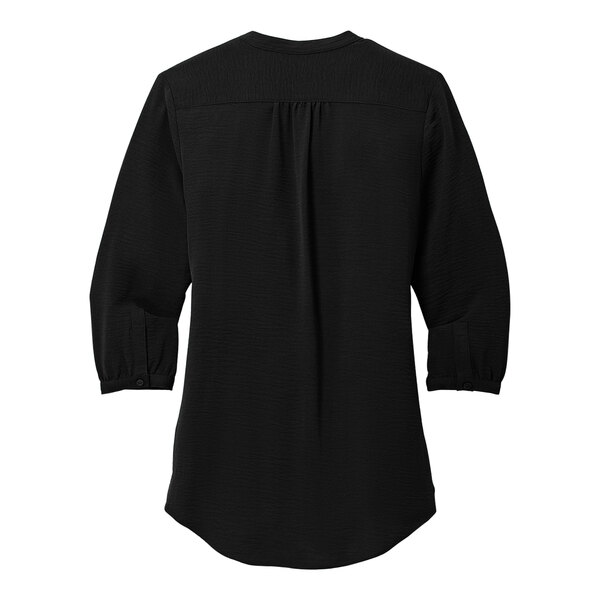 A black Port Authority short sleeve blouse.