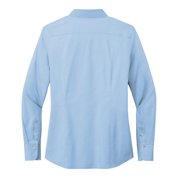 A Brooks Brothers Newport blue long sleeve dress shirt.