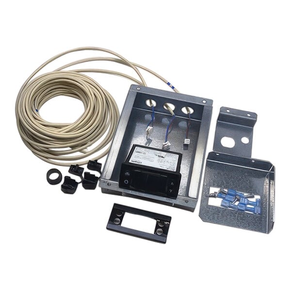 A True temperature control kit in a metal box with wires and a cable.