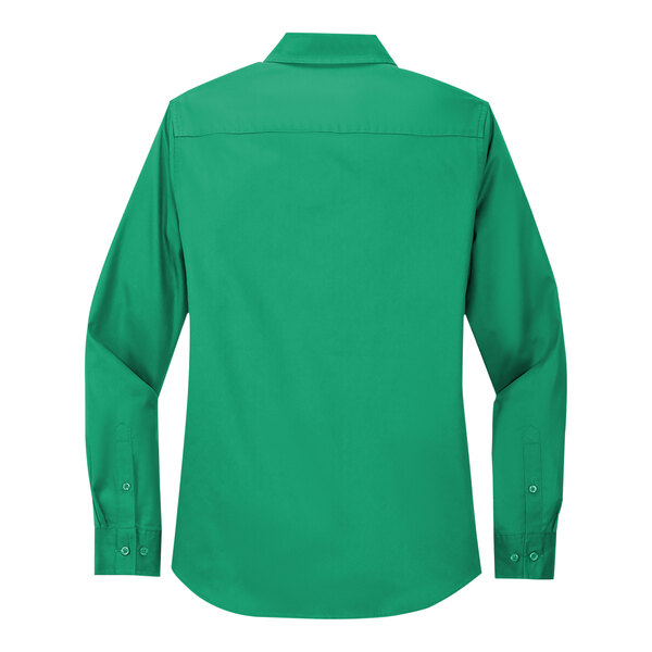 A Port Authority Court Green long sleeve dress shirt for women.