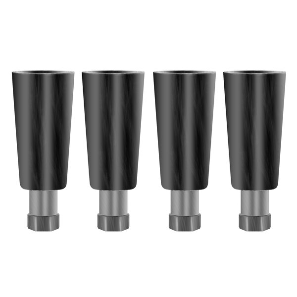 A group of black plastic Avantco Ice Machine legs.