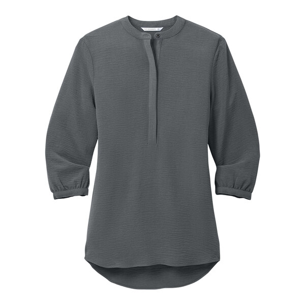 A graphite short sleeve Port Authority blouse.