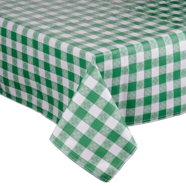 Green Gingham Vinyl