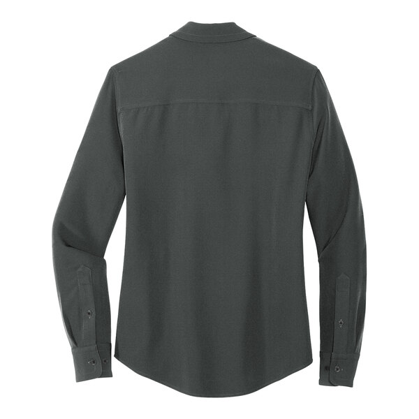 A Mercer+Mettle women's long sleeve camp blouse in anchor gray.