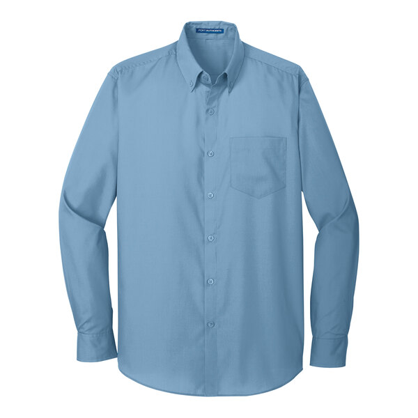 A Port Authority Carolina Blue long sleeve poplin dress shirt.