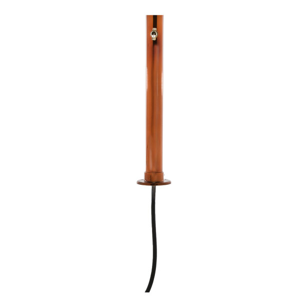 A Hanson Heat Lamps flexible mounted heat lamp in smoked copper with a bottom power cord.