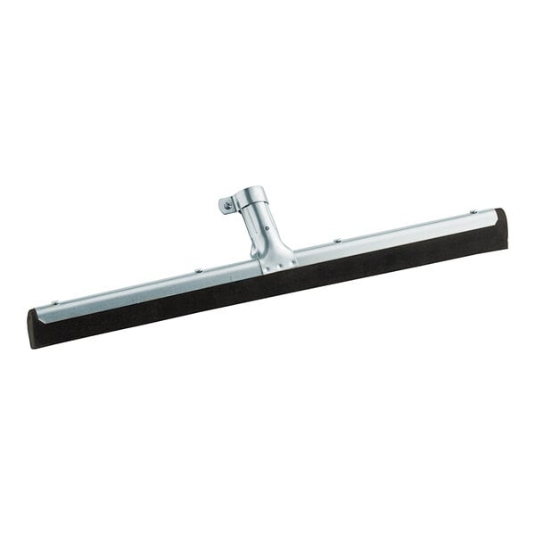 A black and silver Ettore Wipe'n Dry floor squeegee with a white background.