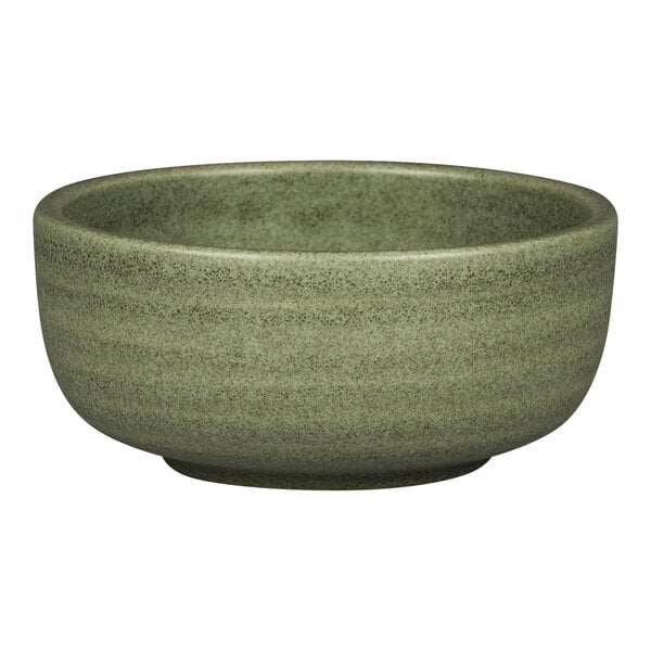 A dark green Rak Porcelain ramekin with a small rim.