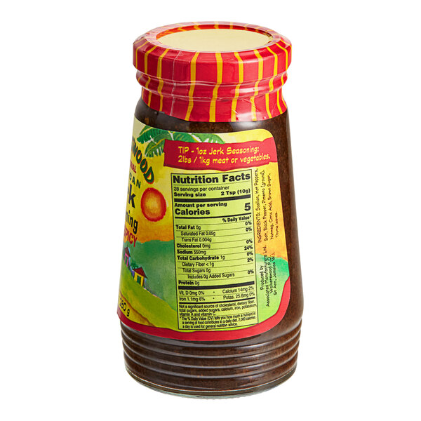 A jar of Walkerswood Hot and Spicy Jerk Seasoning with a label.