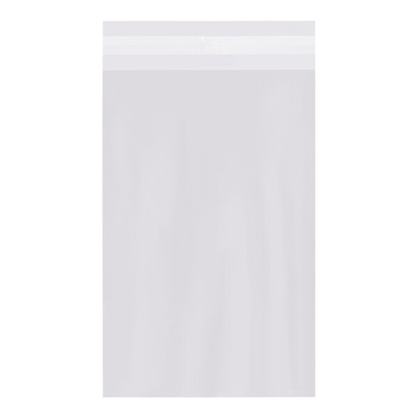 A clear polyethylene resealable bag with a white rectangular object with a black border.