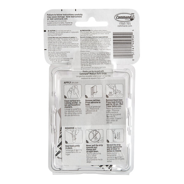 A package of 3M Command Medium White Wire Hooks.