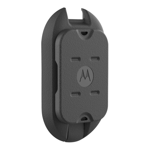 A black rectangular Motorola carry case with a Motorola logo on it.