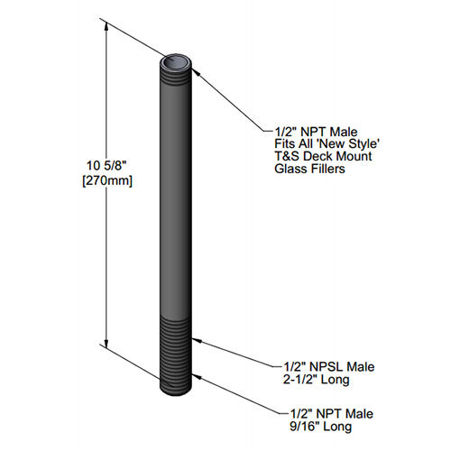 A black metal pedestal with measurements on a black label.