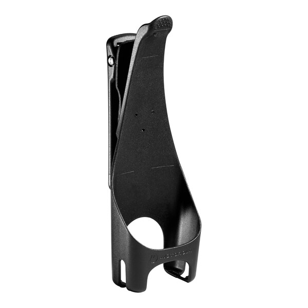 A black plastic swivel belt holster clip for Motorola CLS series walkie talkies.