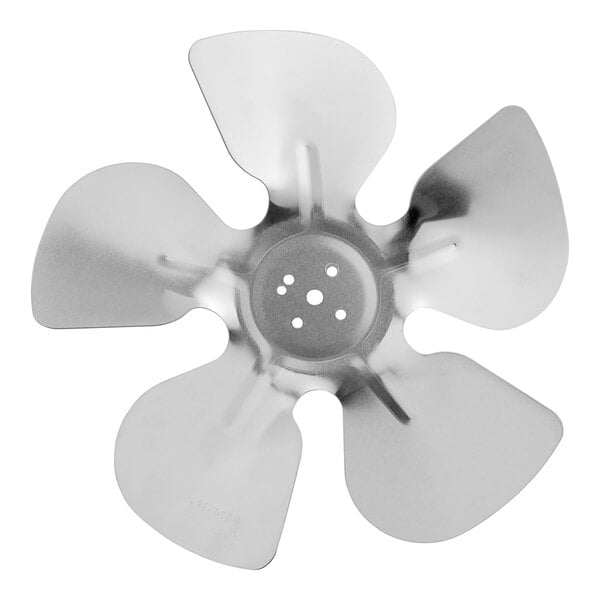 A silver Avantco condenser fan blade.
