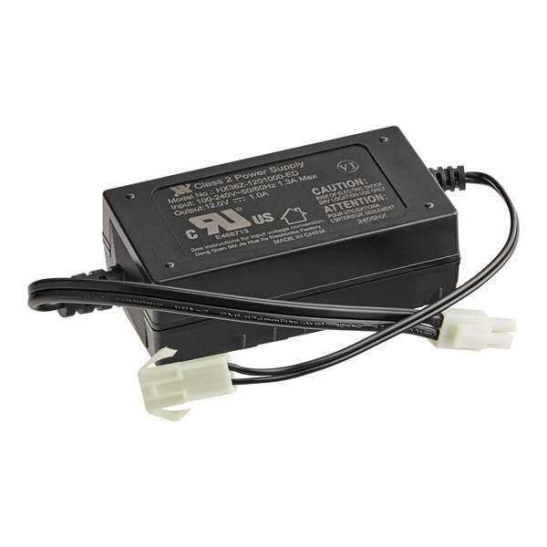 An Avantco LED driver for commercial ice cream freezers with white and black wires.