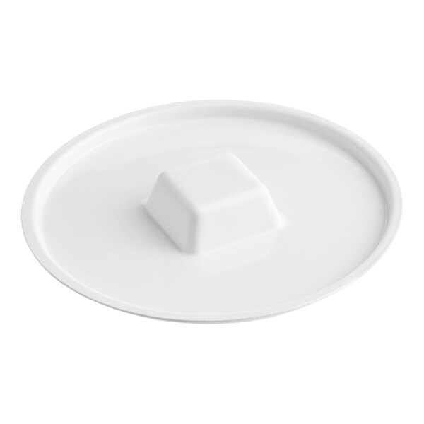 A white square lid for an Avantco tub holder.
