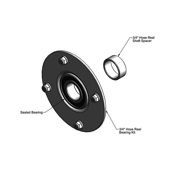 A diagram of the T&S 014923-45 rear wheel bearing assembly.