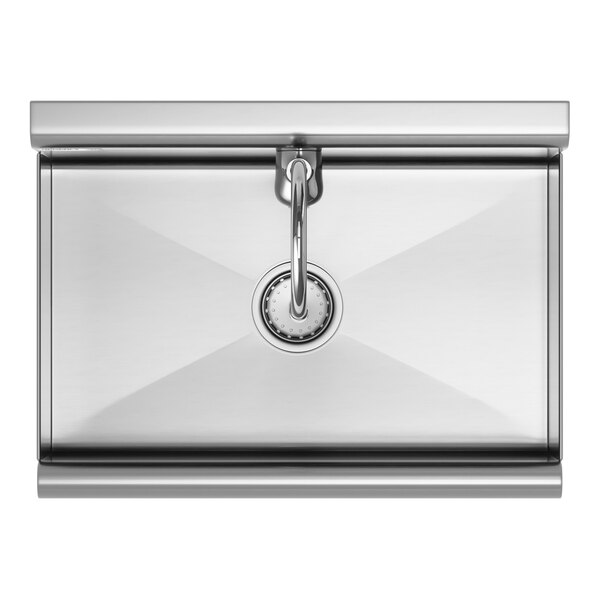 Regency 24" x 17 1/2" Hand Sink with Waterloo Wall-Mount Hands-Free Sensor 6 3/16" Gooseneck Spout Faucet