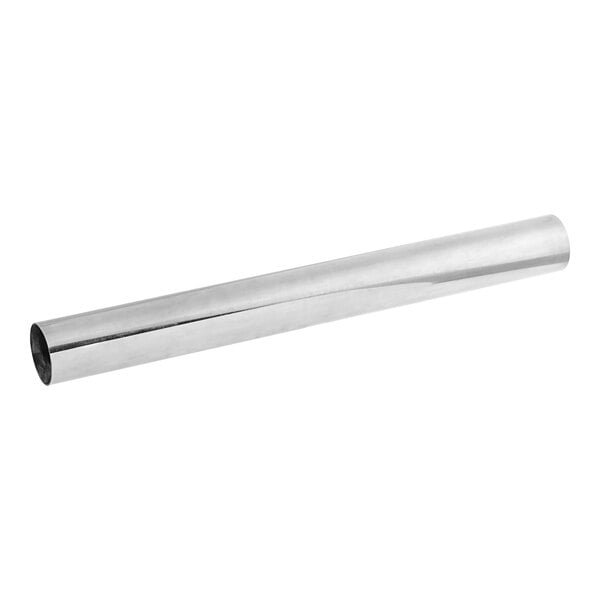 A stainless steel tube with a white background.