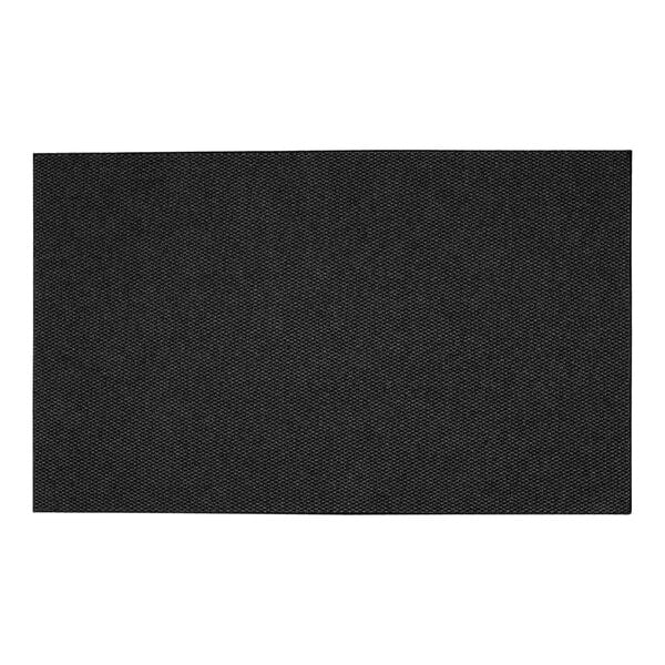 M+A Matting Berber Roll Goods 22828235108 3' x 5' Charcoal Mat with Vinyl Border and Rubber Backing