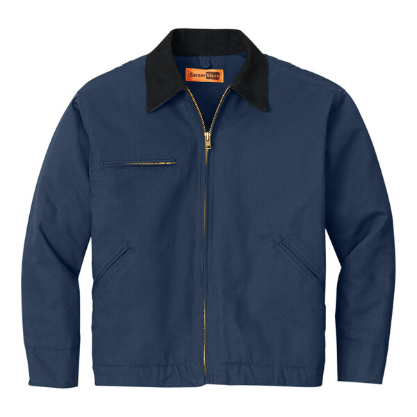 CornerStone J763 Unisex Customizable Navy Duck Cloth Work CornerStone J763 Unisex Customizable Navy Duck Cloth Work