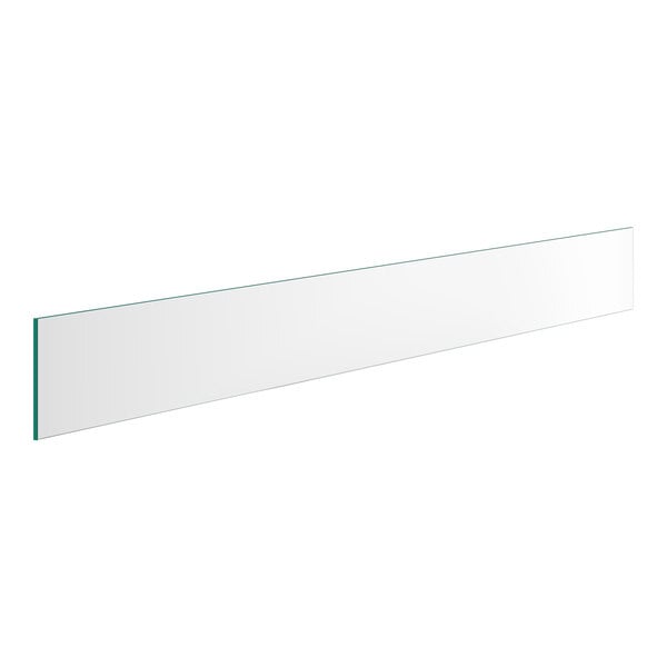 A white rectangular glass panel with a green border.