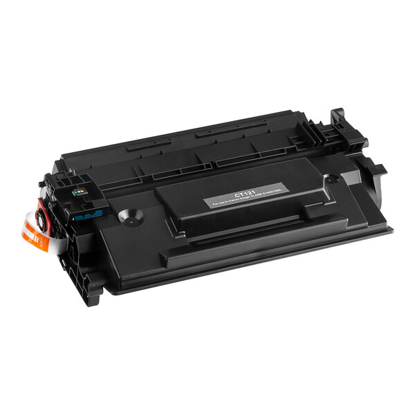 A Point Plus black printer toner cartridge for Canon D1620/D1650 printers with a label.