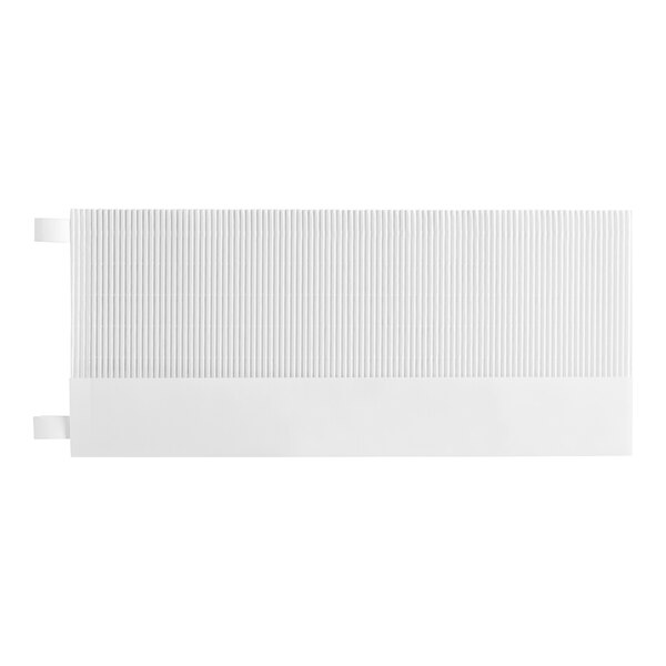 A white rectangular object with a white background.