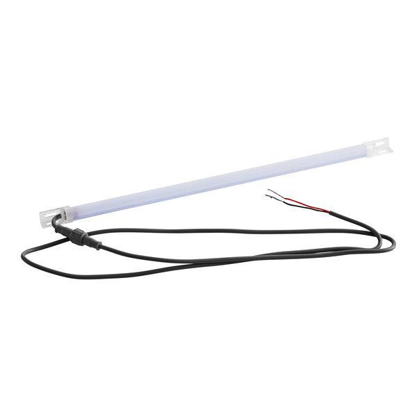 An Avantco LED light with black and white wires.