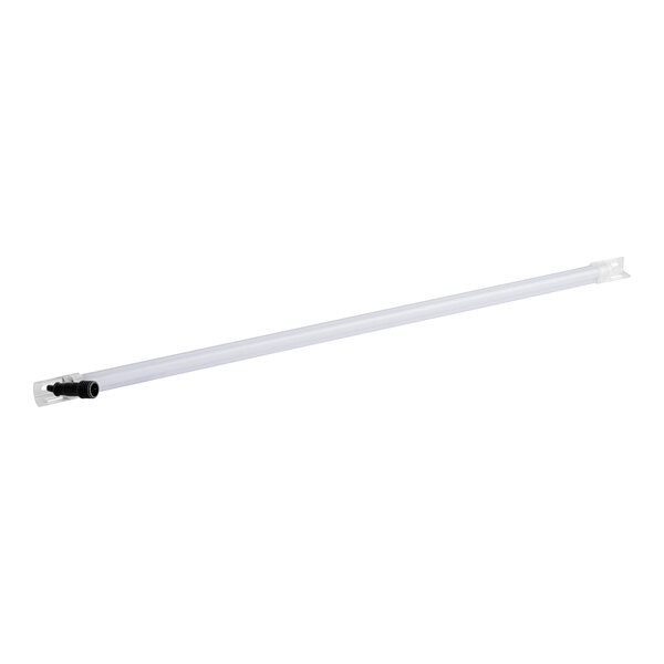 An Avantco LED light with a white tube and a black handle.