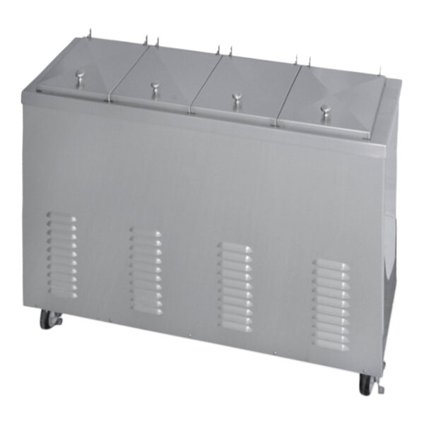 A Stoelting by Vollrath refrigerated frozen custard dipping cabinet with 4 compartments.